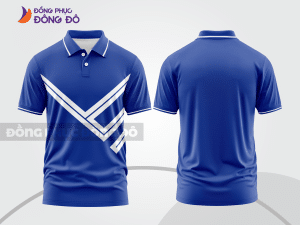Mẫu thiết kế áo polo basic đồng phục doanh nghiệp đẹp màu xanh biển ctpb1001