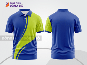Mẫu thiết kế áo polo basic đồng phục doanh nghiệp đẹp màu xanh biển ctpb1007