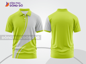 Mẫu thiết kế áo polo basic đồng phục doanh nghiệp đẹp màu xanh nõn chuối ctpb1008