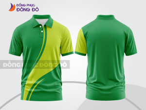 Mẫu thiết kế áo polo basic đồng phục doanh nghiệp đẹp màu xanh lá cây ctpb1010