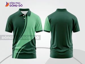 Mẫu thiết kế áo polo basic đồng phục doanh nghiệp đẹp màu xanh két ctpb1011