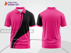 Mẫu thiết kế áo polo basic đồng phục doanh nghiệp đẹp màu hồng đậm ctpb1012