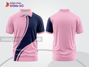 Mẫu thiết kế áo polo basic đồng phục doanh nghiệp đẹp màu hồng phấn ctpb1013