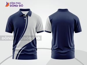 Mẫu thiết kế áo polo basic đồng phục doanh nghiệp đẹp màu xanh tím than ctpb1017