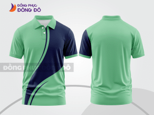 Mẫu thiết kế áo polo basic đồng phục doanh nghiệp đẹp màu xanh ngọc ctpb1021