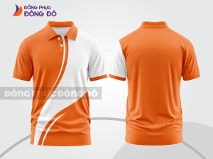 Mẫu thiết kế áo polo basic đồng phục doanh nghiệp đẹp màu cam ctpb1023