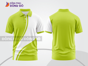 Mẫu thiết kế áo polo basic đồng phục doanh nghiệp đẹp màu xanh nõn chuối ctpb1026