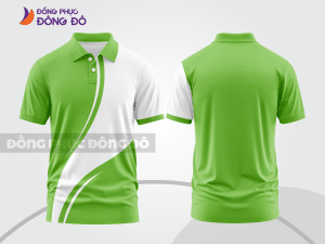 Mẫu thiết kế áo polo basic đồng phục doanh nghiệp đẹp màu xanh lá mạ ctpb1027