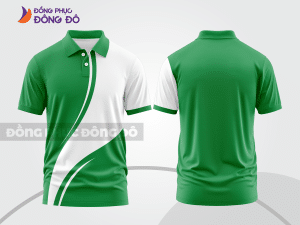 Mẫu thiết kế áo polo basic đồng phục doanh nghiệp đẹp màu xanh lá cây ctpb1028