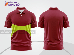 Mẫu thiết kế áo polo basic đồng phục doanh nghiệp đẹp màu đỏ đô ctpb1053