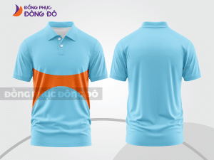 Mẫu thiết kế áo polo basic đồng phục doanh nghiệp đẹp màu xanh da trời ctpb1061