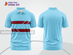 Mẫu thiết kế áo polo basic đồng phục doanh nghiệp đẹp màu xanh da trời ctpb1062