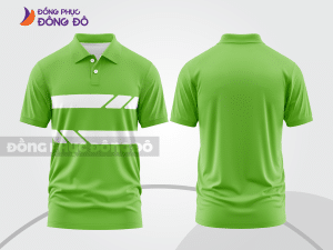 Mẫu thiết kế áo polo basic đồng phục doanh nghiệp đẹp màu xanh lá mạ ctpb1066
