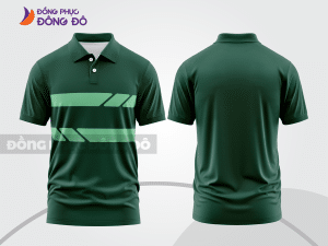 Mẫu thiết kế áo polo basic đồng phục doanh nghiệp đẹp màu xanh két ctpb1068