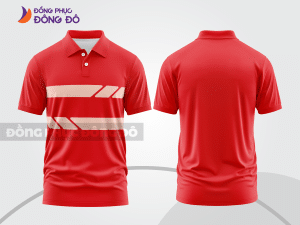 Mẫu thiết kế áo polo basic đồng phục doanh nghiệp đẹp màu đỏ tươi ctpb1071