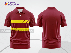 Mẫu thiết kế áo polo basic đồng phục doanh nghiệp đẹp màu đỏ đô ctpb1072