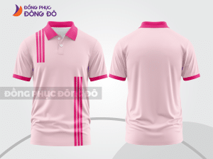 Mẫu thiết kế áo polo basic đồng phục công ty màu hồng phấn ctpb144