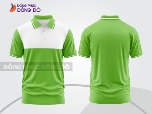 Mẫu thiết kế áo polo basic đồng phục công ty màu xanh lá mạ ctpb15