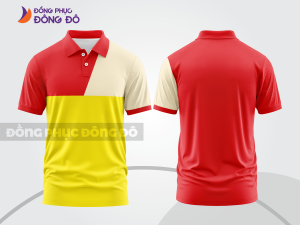 Mẫu thiết kế áo polo basic đồng phục công ty màu đỏ tươi ctpb154