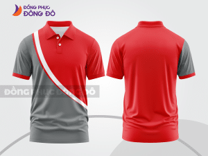 Mẫu thiết kế áo polo basic đồng phục công ty màu đỏ tươi ctpb176