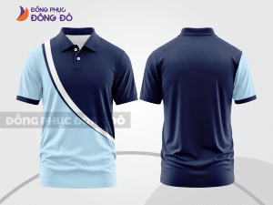 Mẫu thiết kế áo polo basic đồng phục công ty màu xanh tím than ctpb180