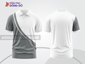 Mẫu thiết kế áo polo basic đồng phục công ty màu ghi xám ctpb181