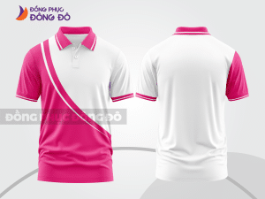 Mẫu thiết kế áo polo basic đồng phục công ty màu hồng đậm ctpb183