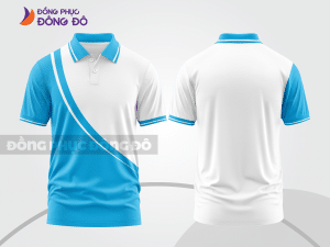 Mẫu thiết kế áo polo basic đồng phục công ty màu xanh da trời ctpb186