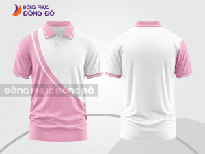 Mẫu thiết kế áo polo basic đồng phục công ty màu hồng phấn ctpb190