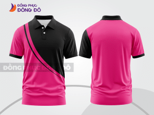 Mẫu thiết kế áo polo basic đồng phục công ty màu hồng đậm ctpb200
