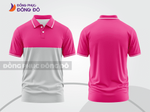 Mẫu thiết kế áo polo basic đồng phục công ty màu hồng ctpb21
