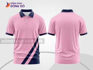 Mẫu thiết kế áo polo basic đồng phục công ty màu hồng phấn ctpb212