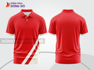 Mẫu thiết kế áo polo basic đồng phục công ty màu đỏ tươi ctpb213