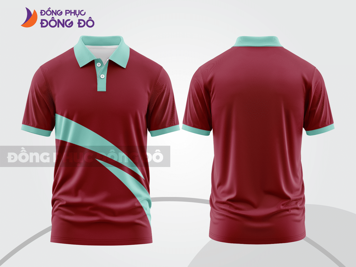 Mẫu thiết kế áo polo basic đồng phục công ty màu đỏ đô ctpb238