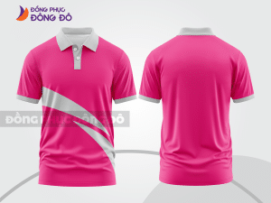 Mẫu thiết kế áo polo basic đồng phục công ty màu hồng đậm ctpb239