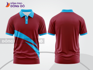 Mẫu thiết kế áo polo basic đồng phục công ty màu đỏ đô ctpb250