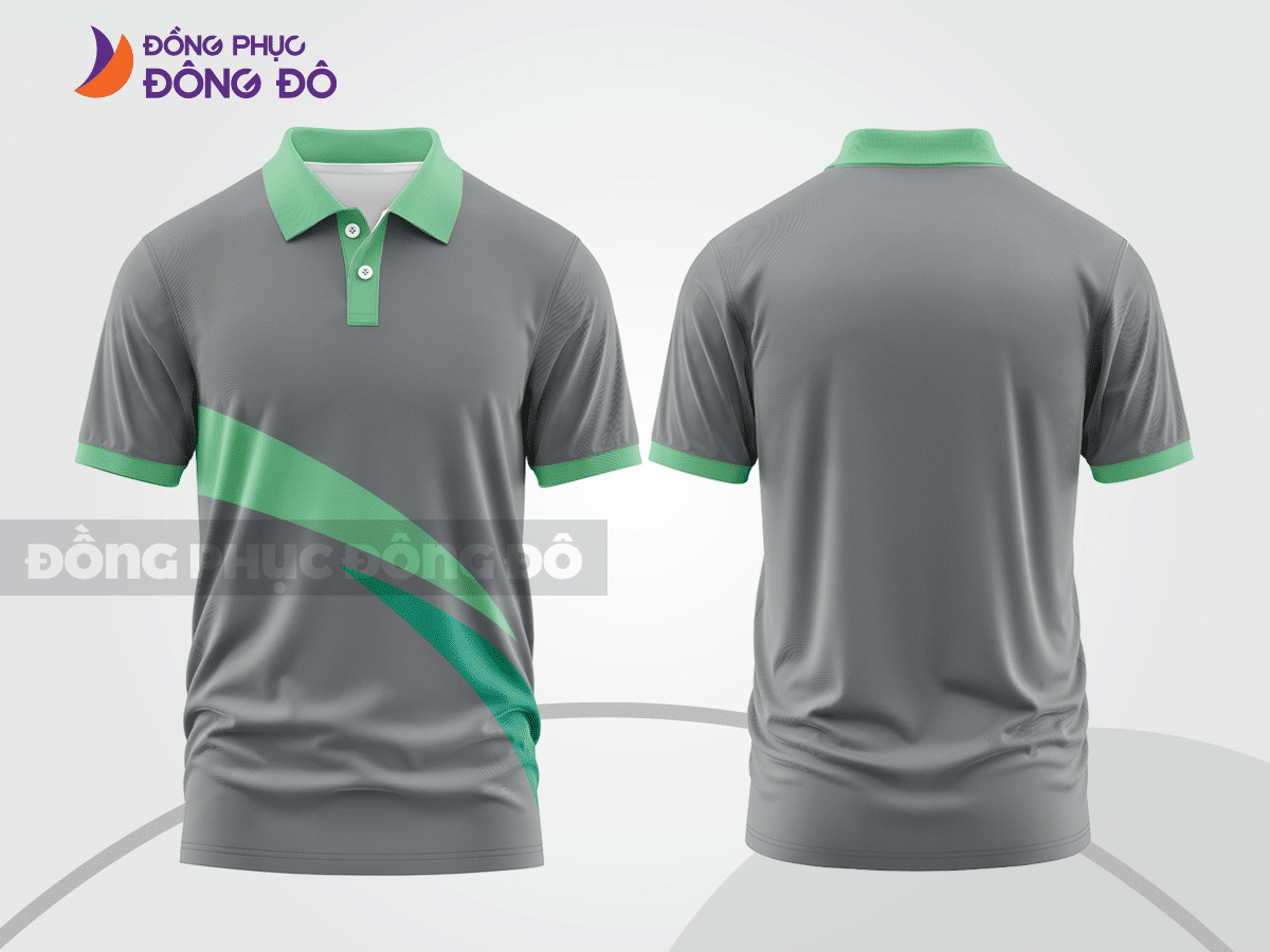 Mẫu thiết kế áo polo basic đồng phục công ty màu xám ghi ctpb251