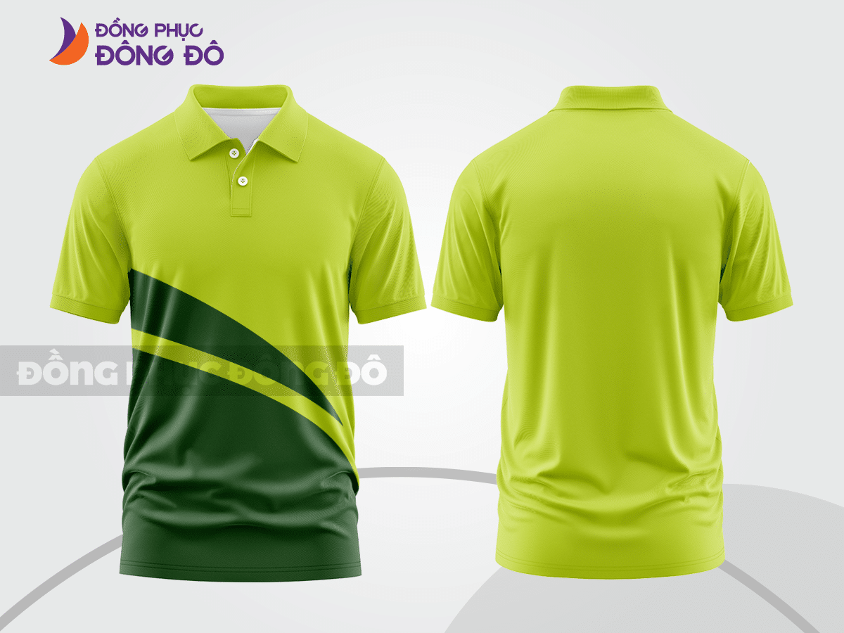 Mẫu thiết kế áo polo basic đồng phục công ty màu xanh nõn chuối ctpb254
