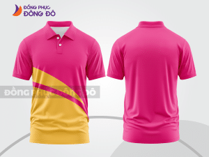 Mẫu thiết kế áo polo basic đồng phục công ty màu hồng đậm ctpb258