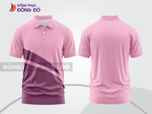 Mẫu thiết kế áo polo basic đồng phục công ty màu hồng phấn ctpb259