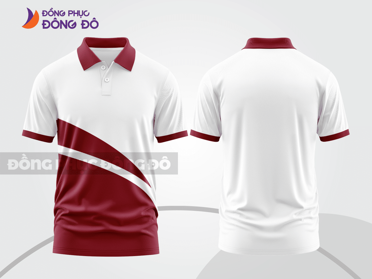 Mẫu thiết kế áo polo basic đồng phục công ty màu đỏ đô ctpb272