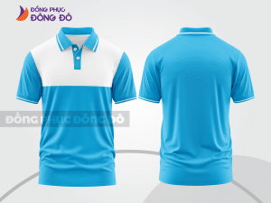 Mẫu thiết kế áo polo basic đồng phục công ty màu xanh da trời ctpb28