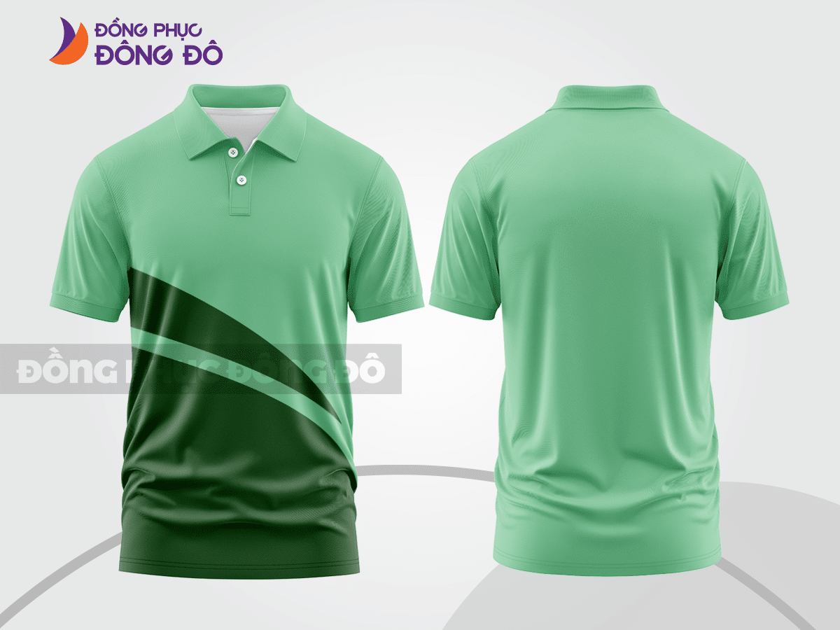 Mẫu thiết kế áo polo basic đồng phục công ty màu xanh ngọc ctpb282