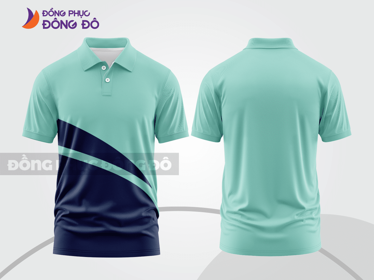 Mẫu thiết kế áo polo basic đồng phục công ty màu xanh ngọc ctpb283