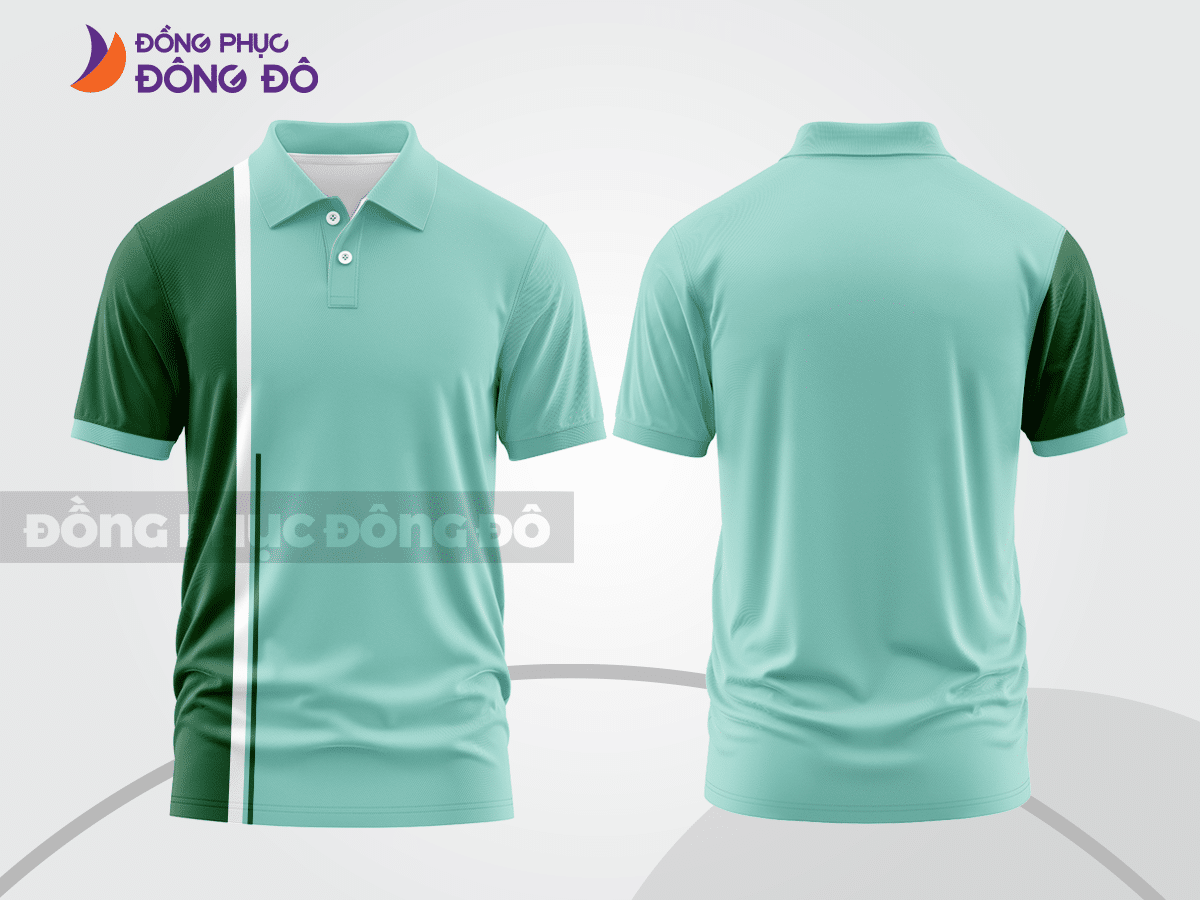 Mẫu thiết kế áo polo basic đồng phục công ty màu xanh ngọc ctpb304