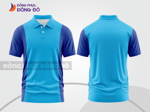 Mẫu thiết kế áo polo basic đồng phục công ty màu xanh da trời ctpb308