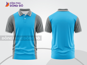 Mẫu thiết kế áo polo basic đồng phục công ty màu xanh da trời ctpb312
