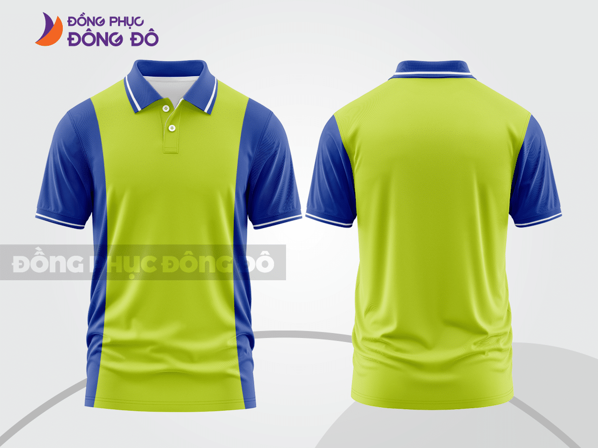 Mẫu thiết kế áo polo basic đồng phục công ty màu xanh nõn chuối ctpb322