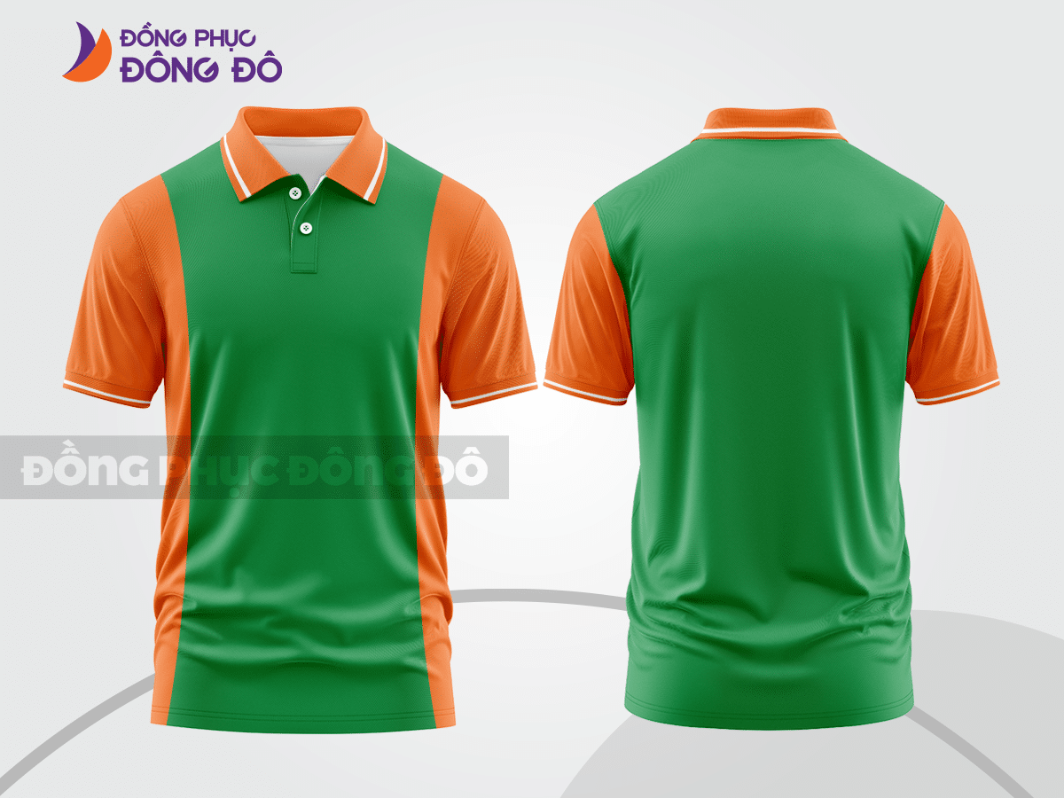 Mẫu thiết kế áo polo basic đồng phục công ty màu xanh lá cây ctpb329