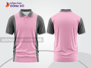 Mẫu thiết kế áo polo basic đồng phục công ty màu hồng phấn ctpb341